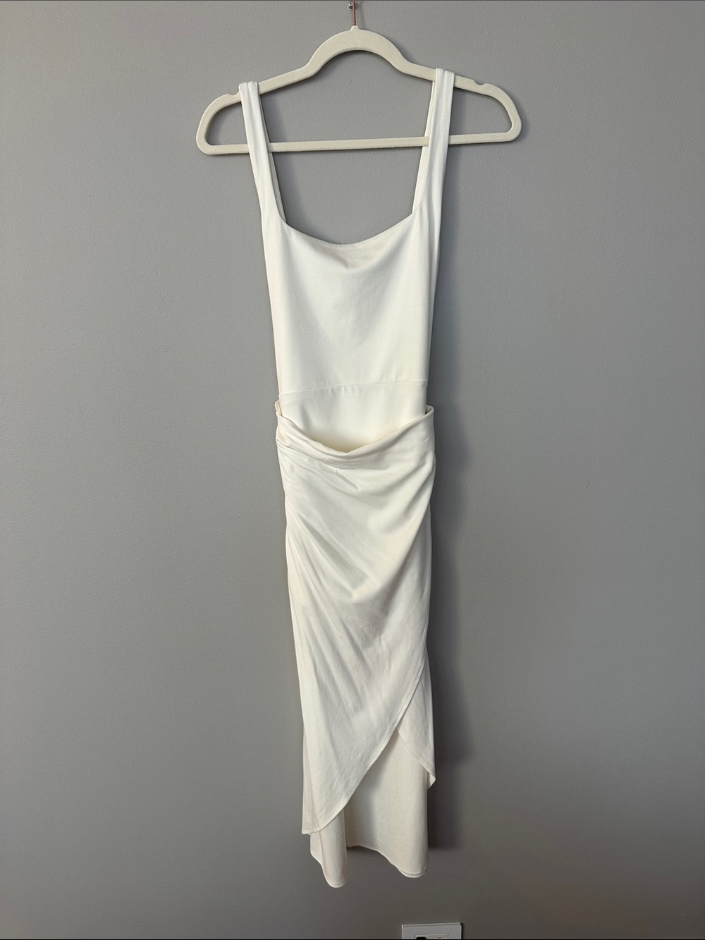 Wilfred White Draped Midi Dress - Aritzia